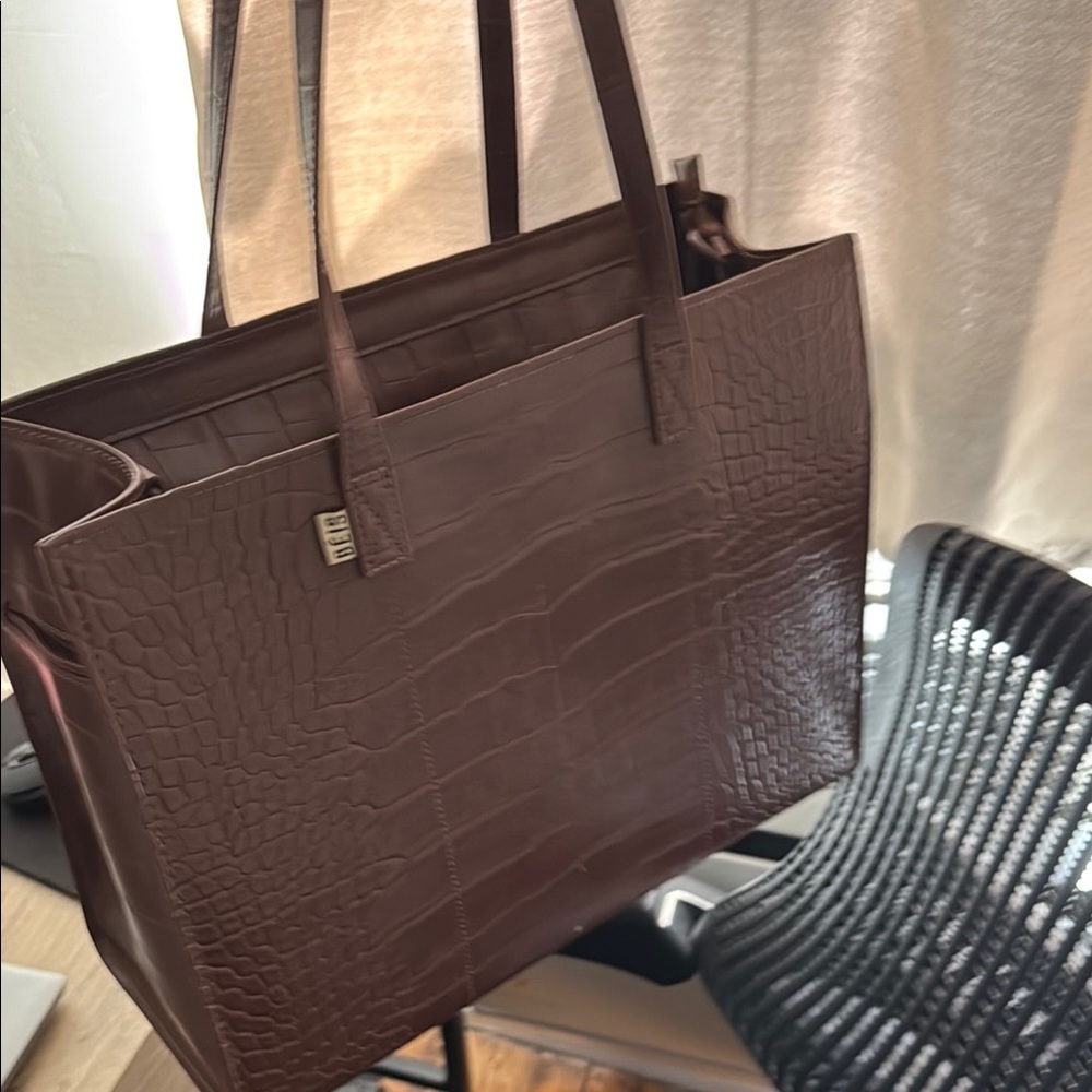 BEIS Large ‘Work Tote’ in Maple Croc